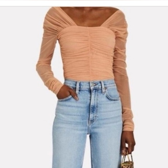 ALC Ruched Tan Top - Picture 6 of 12